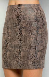 SEE AND BE SEEN Snake Print Skirt in purple grey - women's skirt - view 4