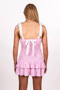 Sky To Moon - Women's Floral Ruffle Hem Dress