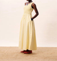 FRNCH Selkie One Shoulder Dress in yellow - women's dress - alternate view