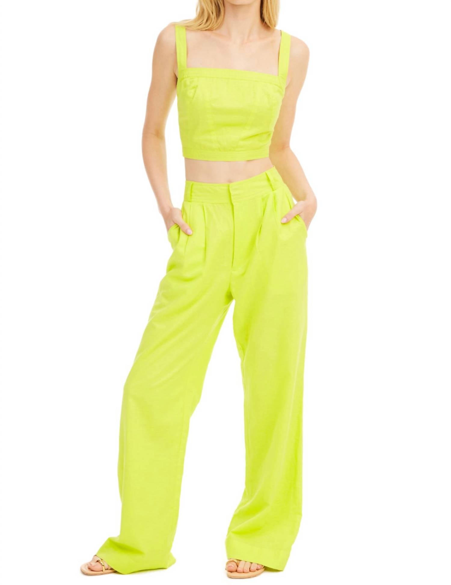 ALLISON NEW YORK Audrey Pants in lime - women's pants