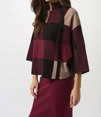 Joseph Ribkoff - Prisma Plaid Jacquard Sweater Knit Top
