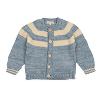 Wild Wawa Kids' School Cardigan in dusty blue - kids' sweater