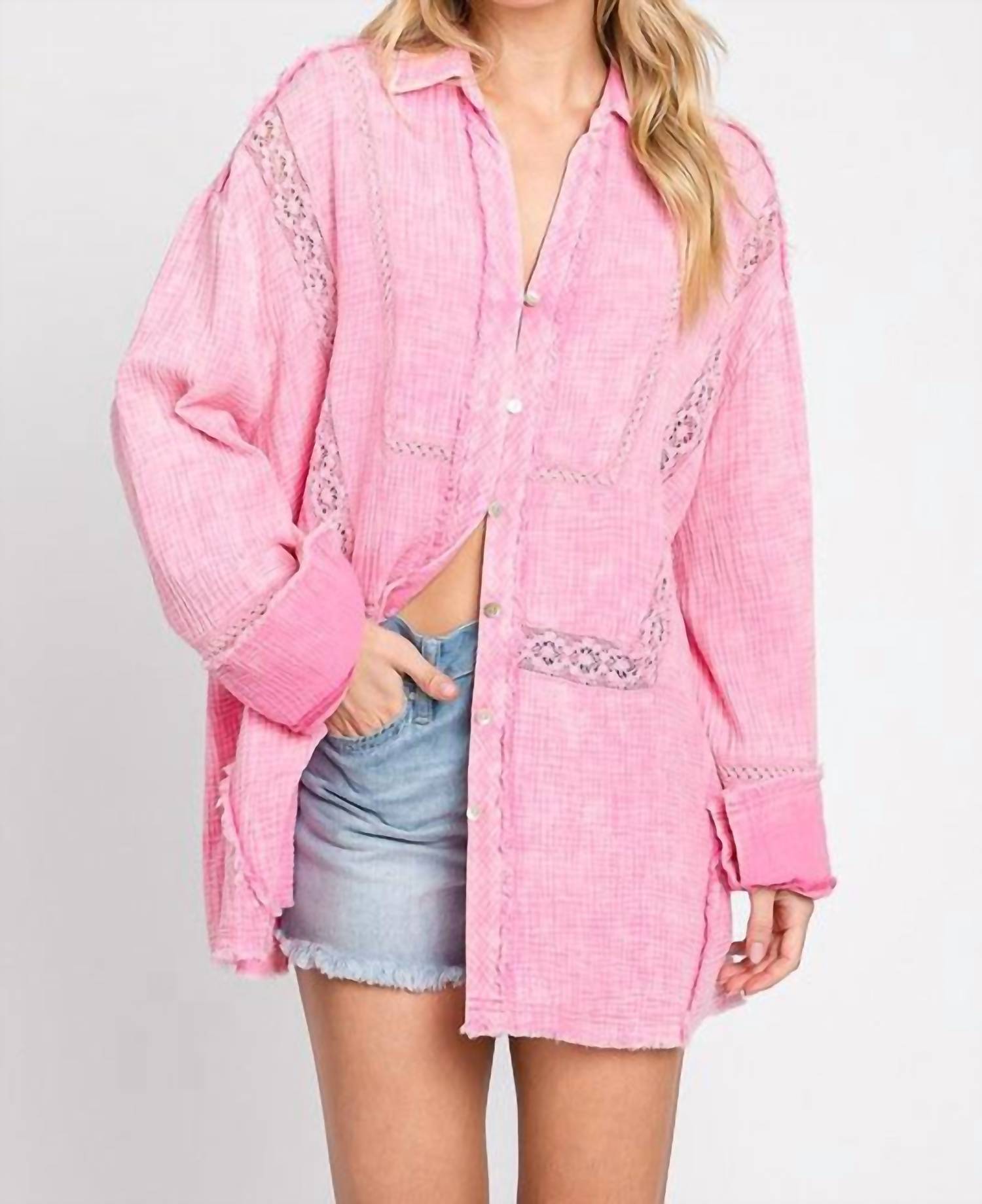 Sewn And Seen - Farrah Trim Detail Button Down Shirt