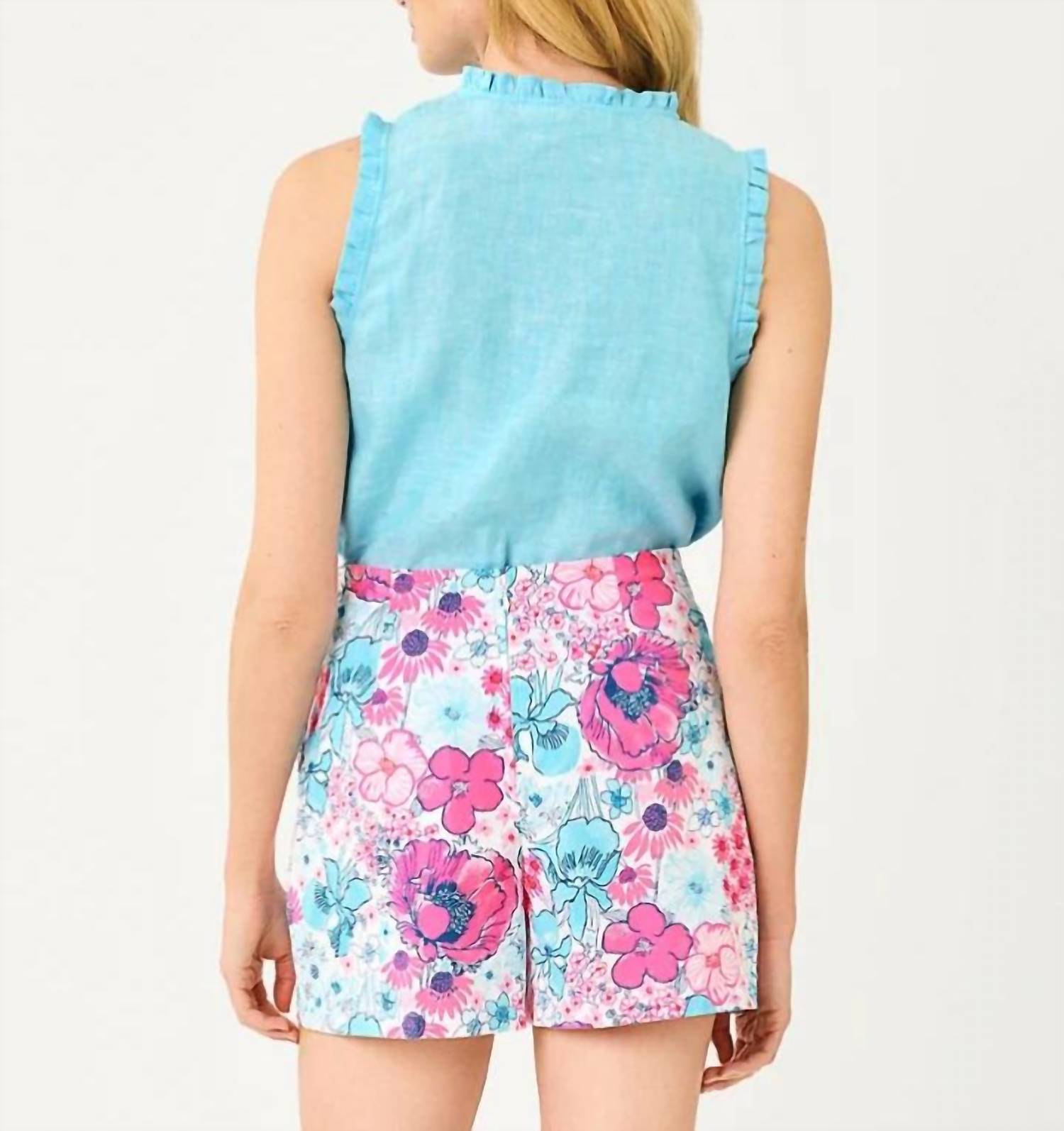 Lilly Pulitzer - KAVALLA SLEEVELESS RUFFLE TOP