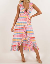 Never A Wallflower - Ruffle Wrap Dress