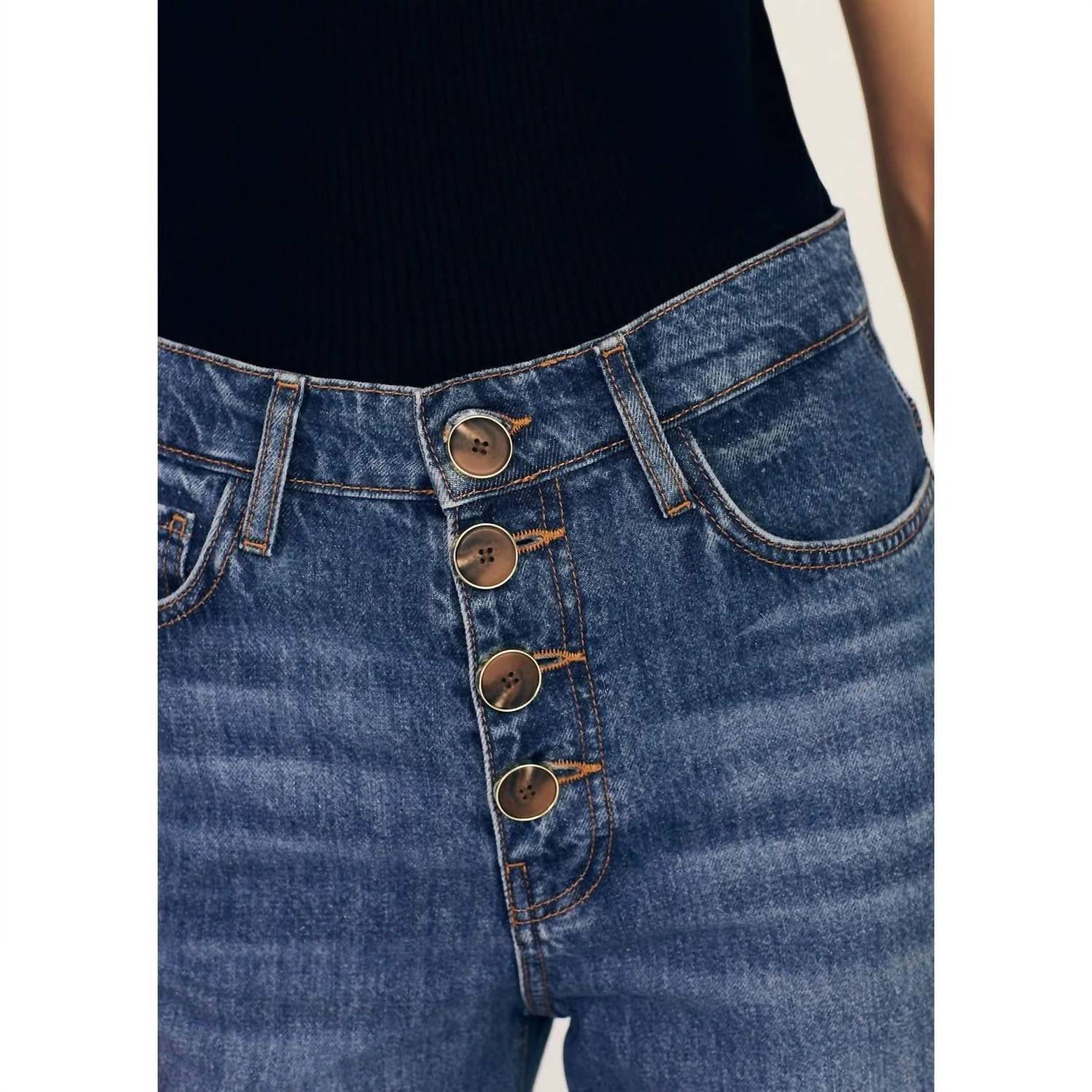 Derek Lam 10 Crosby - Simona Cuffed Straight Leg Jean