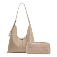 Melie Bianco Women's Carmen Recycled Vegan Shoulder Bag in beige - women's bag - alternate view