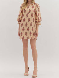 Entro - Floral Puff Sleeve Mini Dress