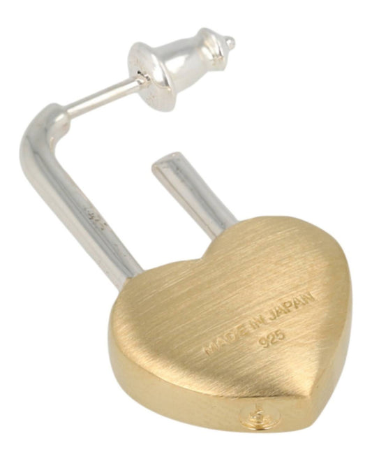 Ambush - Women's Small Heart Padlock Single Earrings