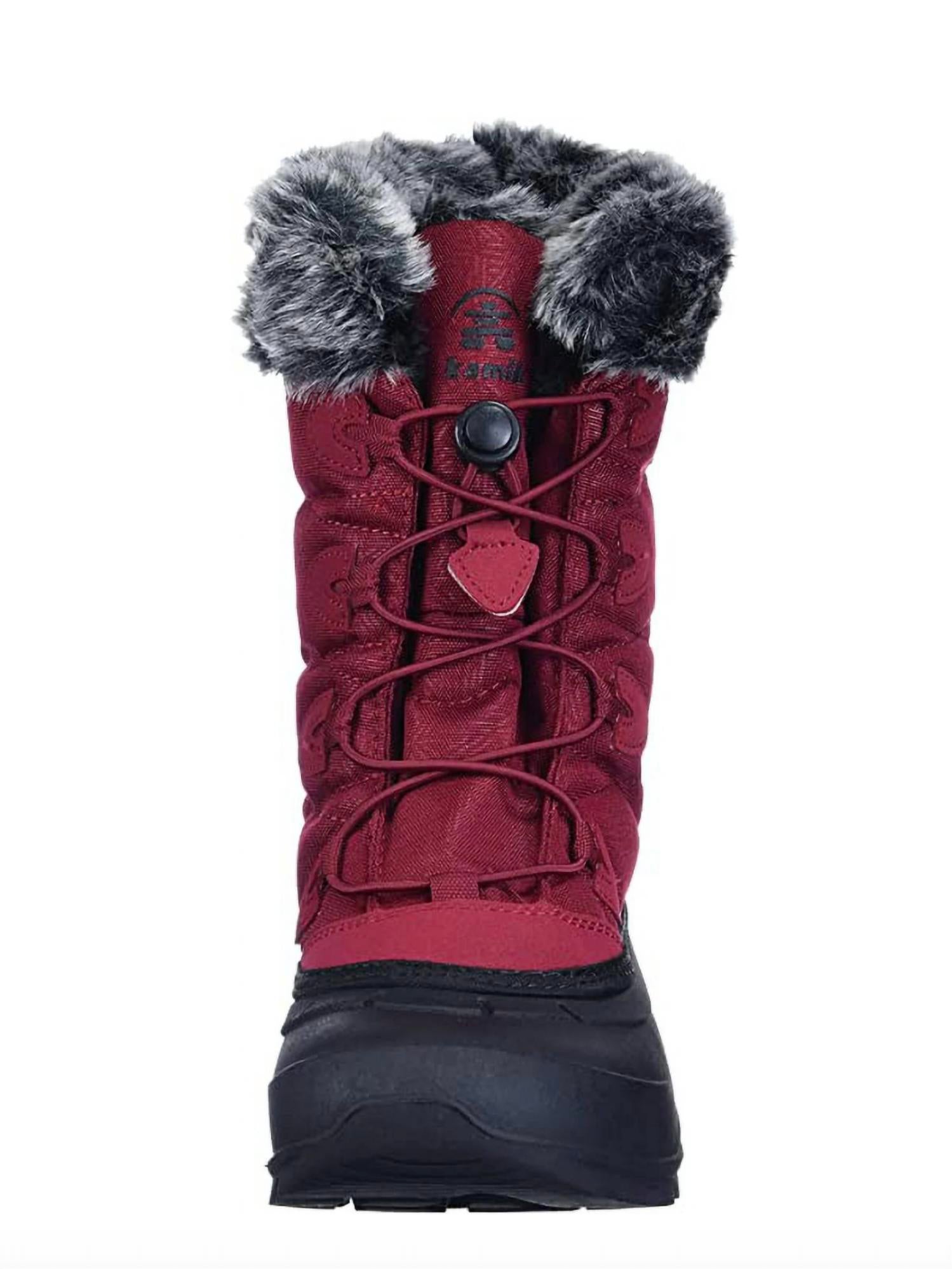 Kamik - Women's Momentum 3 Pull On Rounded Toe Waterproof Fur Trim Ankle Snow Boots