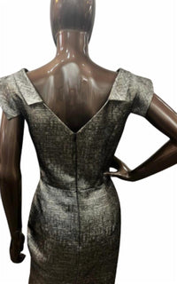 Eleni Elias - Metallic Foil Cocktail Dress