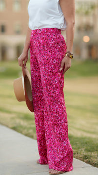 Sugarlips - Zoya Floral Satin Pants