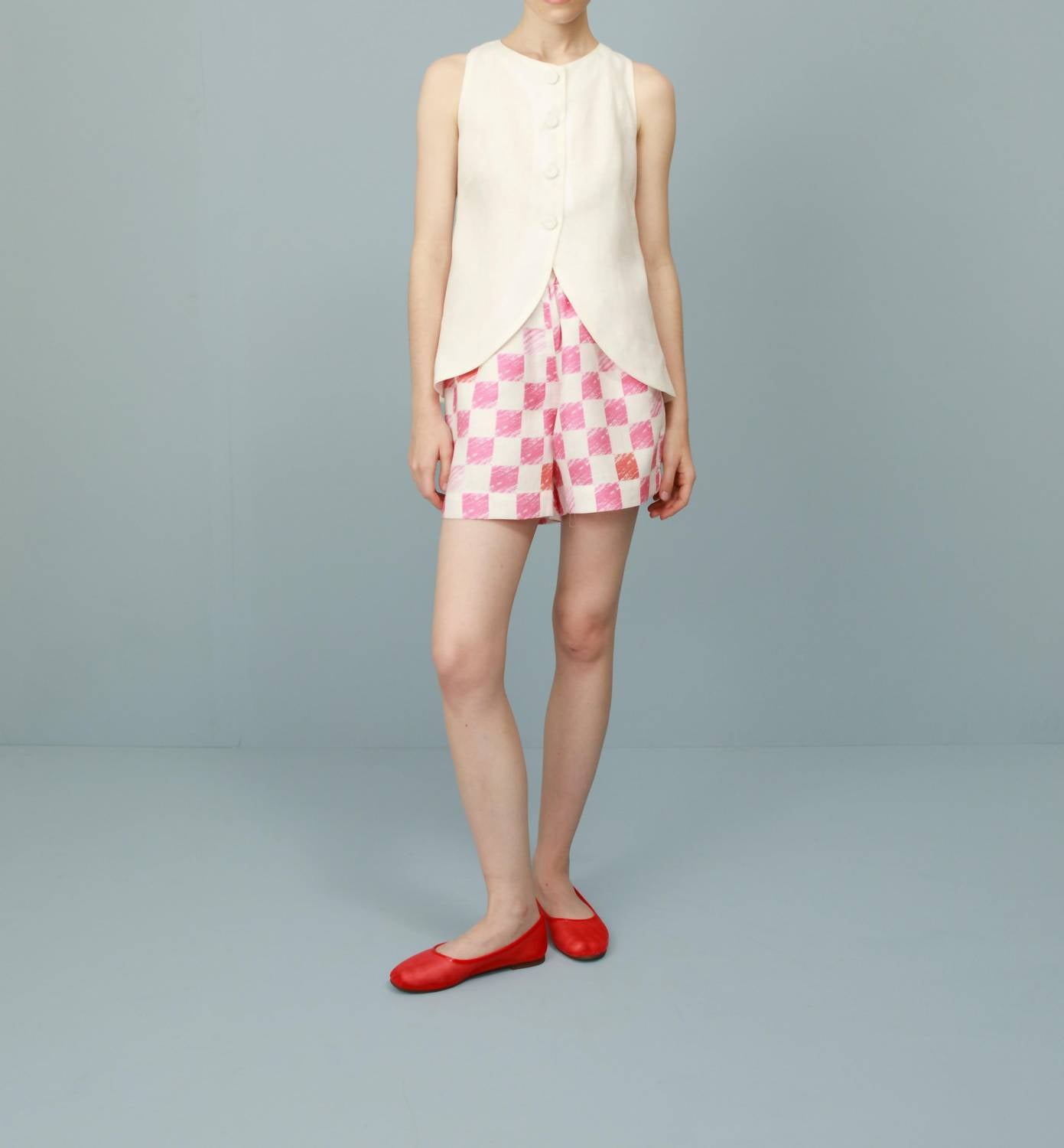 Project Adamo Love-ster Vest in ivory - women's jacket