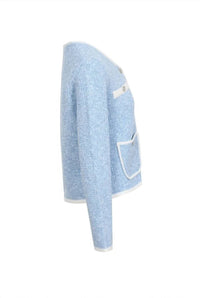 Rivir - Women's Round Neck Sweater Jacket