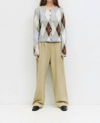 all : row Gayle Long Sleeves Cardigan in grey - women's cardigan - detail view