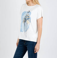 Oui J'adore Sketch Tee in cloud dancer - women's t-shirt - alternate view