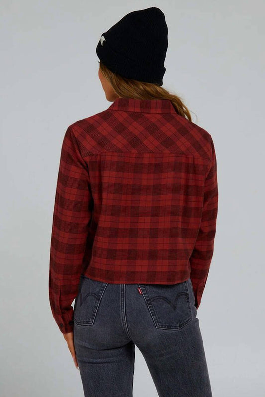 Salty Crew - Stay Golden Crop Flannel Shirt