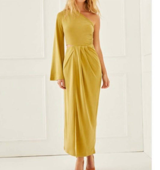 Something Navy - One Shoulder Cut Out Gown