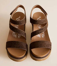 Very G - Women's Verde Trail Leopard Wedge Sandal