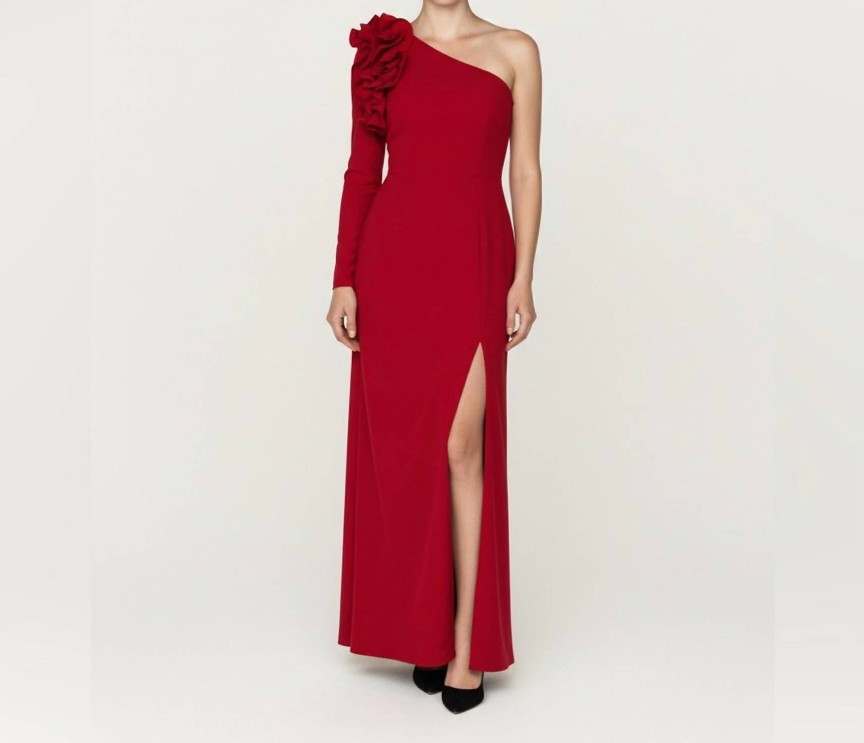 Escape - Elegant One-shoulder Maxi Dress