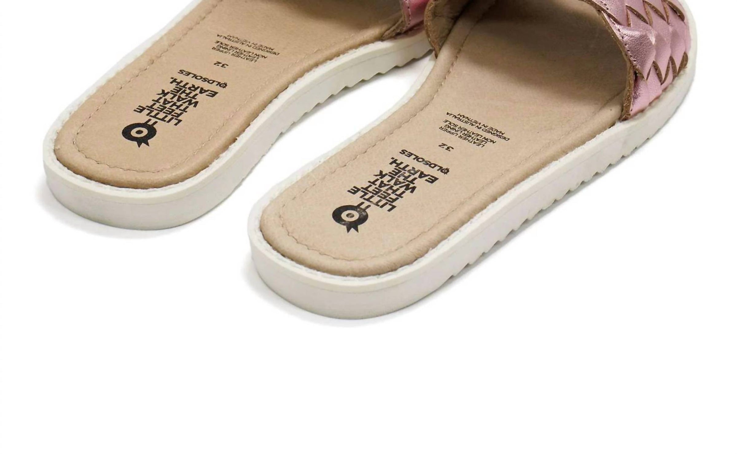 Oldsoles - Girl's Puff Leather Slides