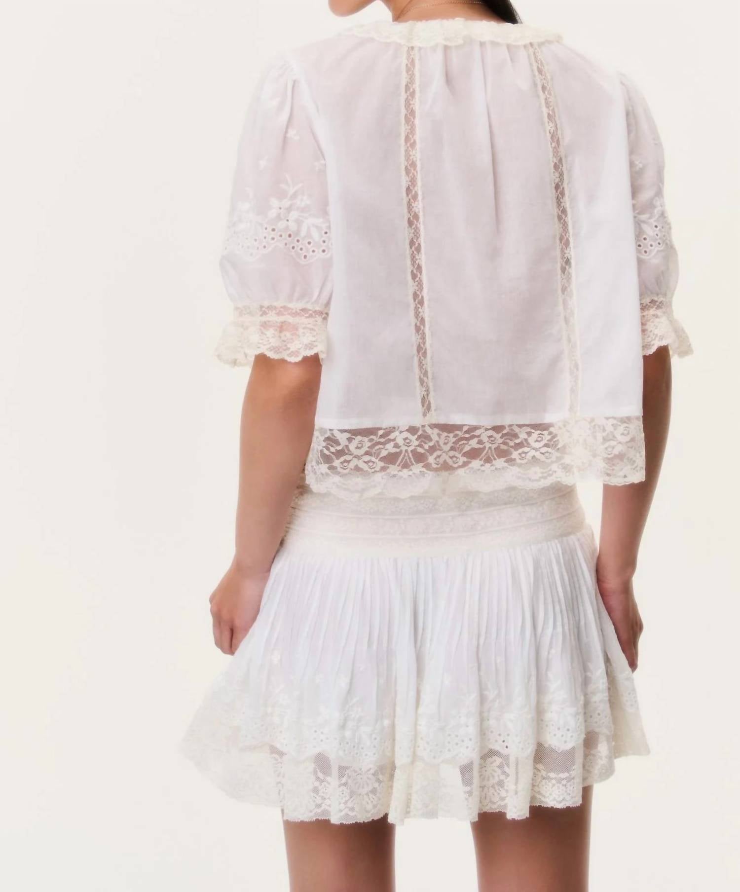 Loveshackfancy - Maurelle Cotton Lace Blouse