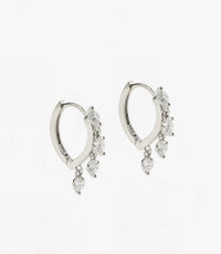 Native Gem - Women's Dangling Crystal Huggie Earrings