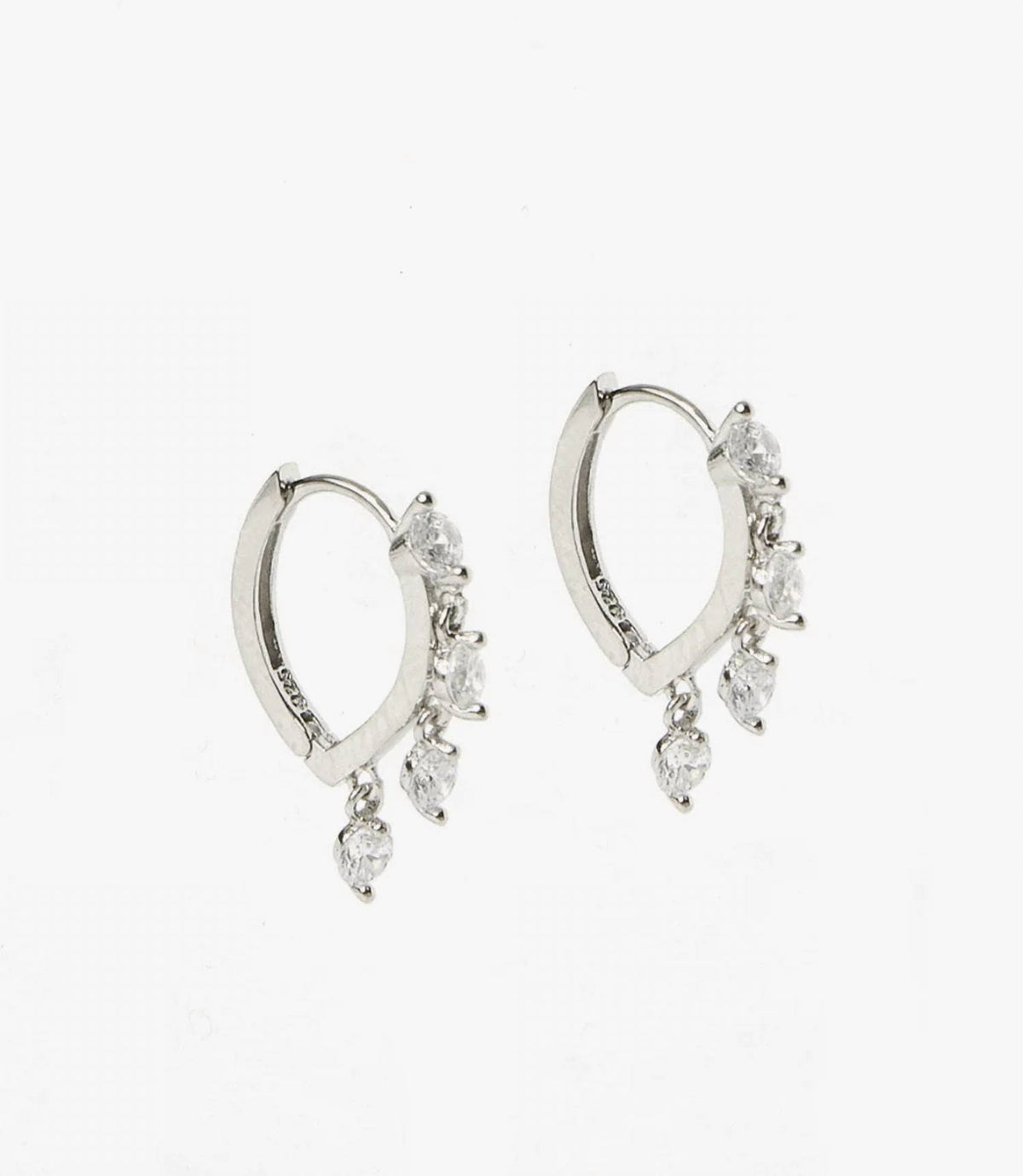 Native Gem - Women's Dangling Crystal Huggie Earrings