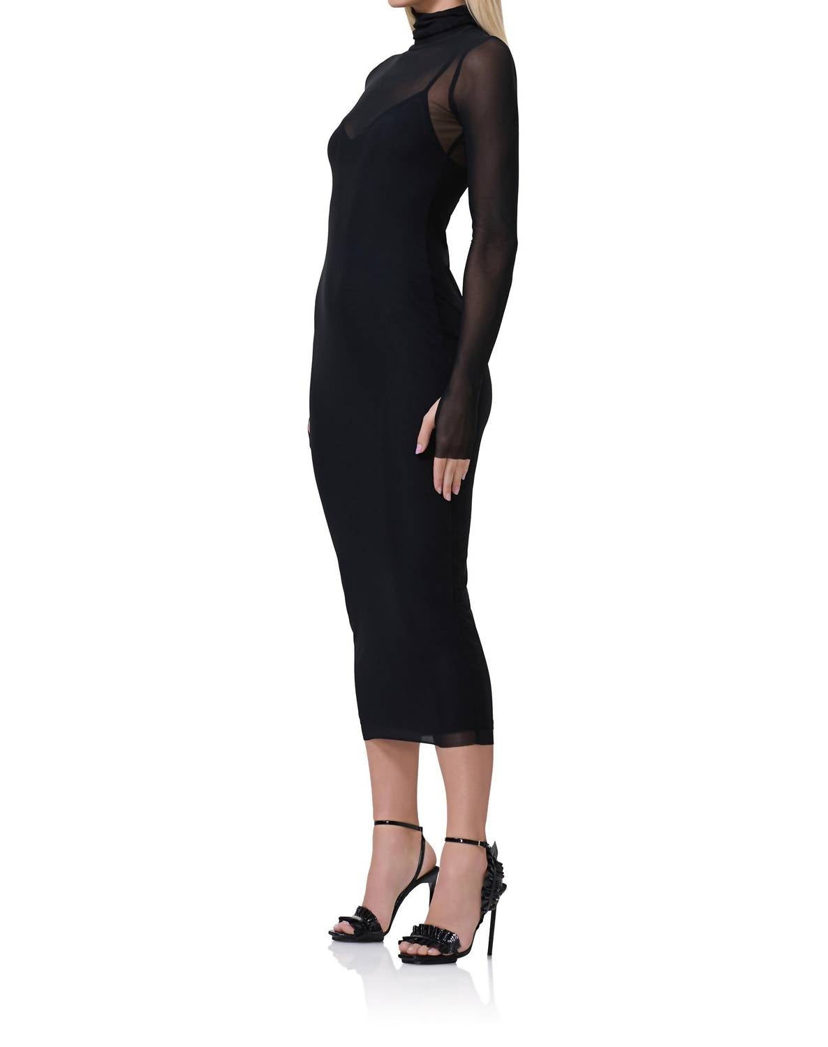Afrm - Shailene Mesh Midi Dress