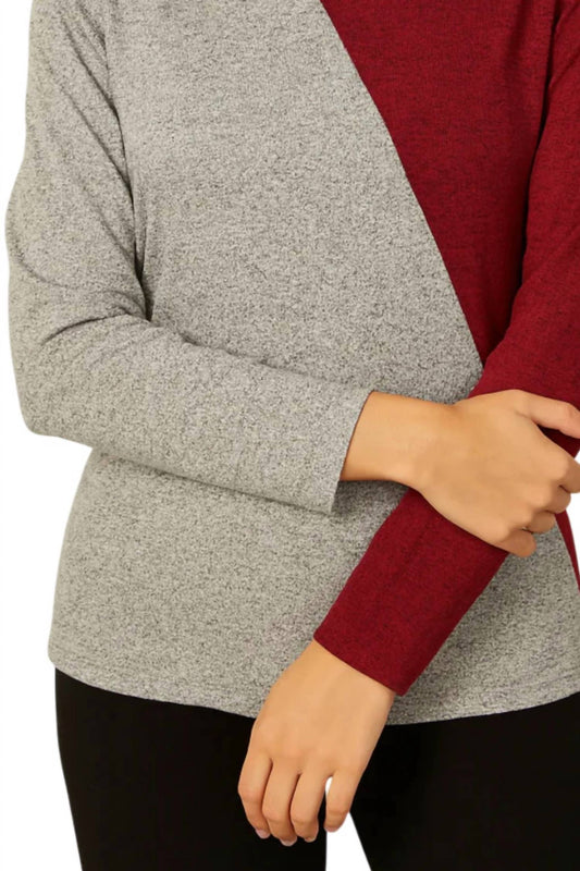 French Kyss - Color Block Turtleneck Sweater