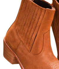 Agave Sky Women's Paige Ankle Bootie in honey - women's shoe - detail view