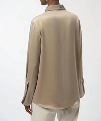 Joseph Ribkoff - Collared Front-button Long Sleeve Top