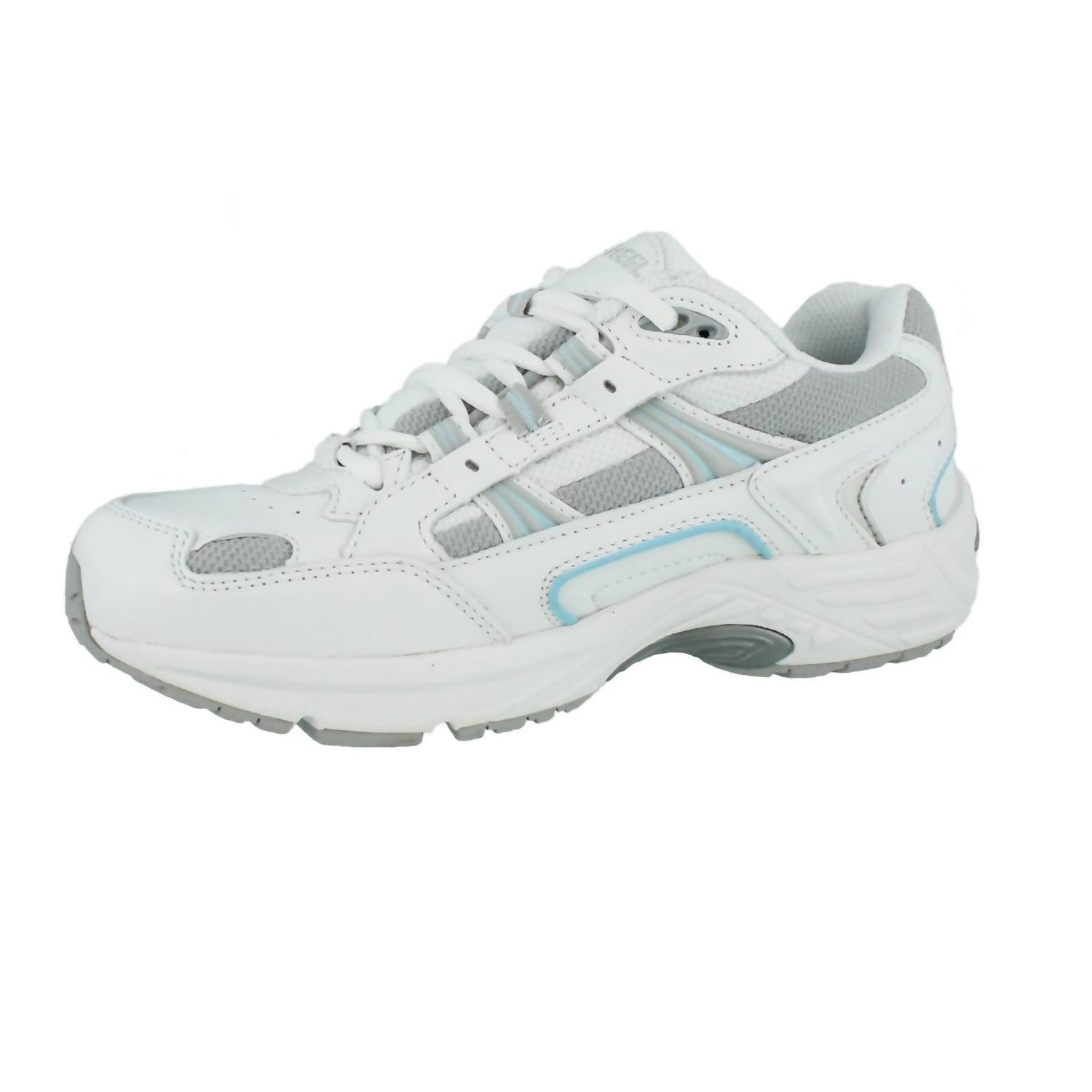 VIONIC Women's Walker Leather Sneakers in white blue - women's sneaker - detail view
