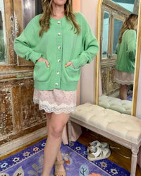 Wishlist - Blushing Petals Lace Trim Skorts