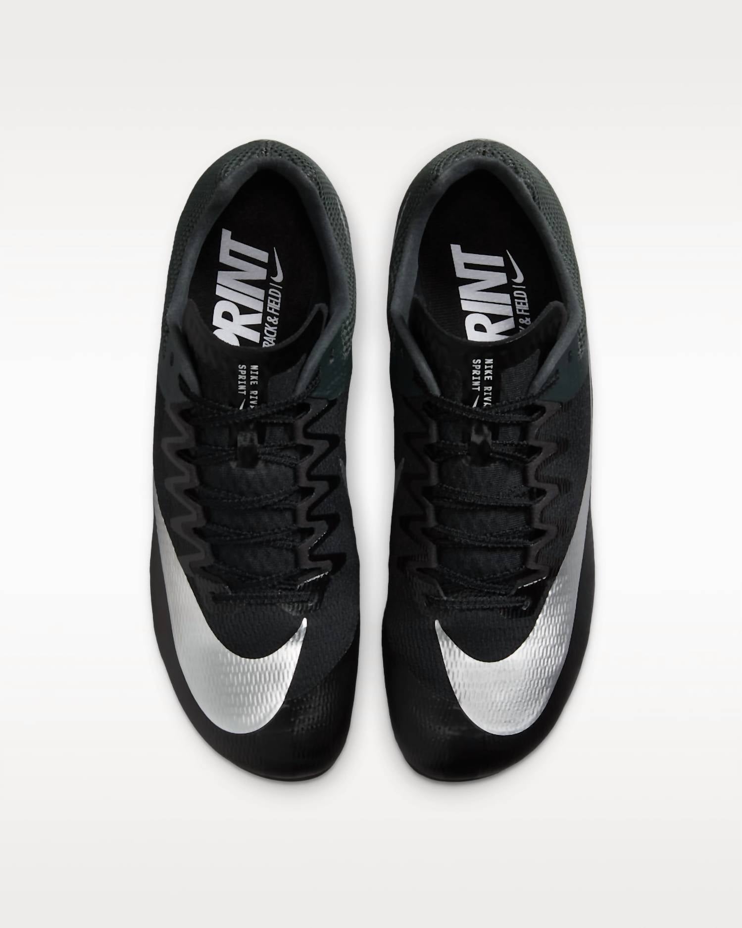 NIKE Unisex Zoom Rival Sprint Track Shoes in black metalic silver black - men's shoe - view 7