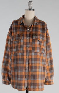 entro Women's Lunas Button Down Shirt in rust - women's shirt