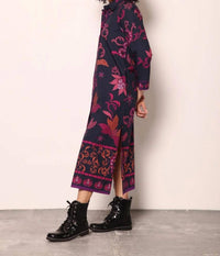 Maude Eliza Dress in midnight mosaic - women's dress - alternate view