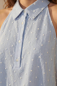 Q2 - Embroidered Polka Dot Blouse