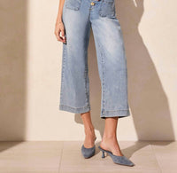 Tribal - Audrey Hugging Wide Crop Jeans