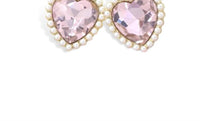 Brianna Cannon - Crystal And Pearl Heart Studs