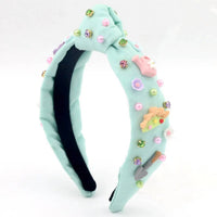 Poppyland Girls Garden Headband in green - kids' accessory - detail view