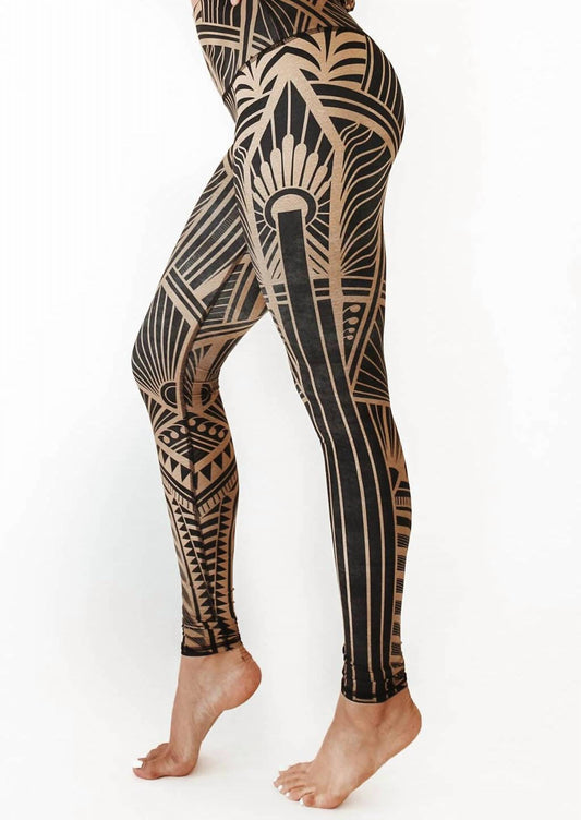 Yoga Democracy - Elegant Empire Printed Yoga Leggings