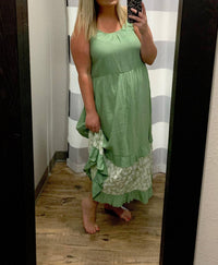 Bluheaven - Maxi Dress W/ Leaf Print