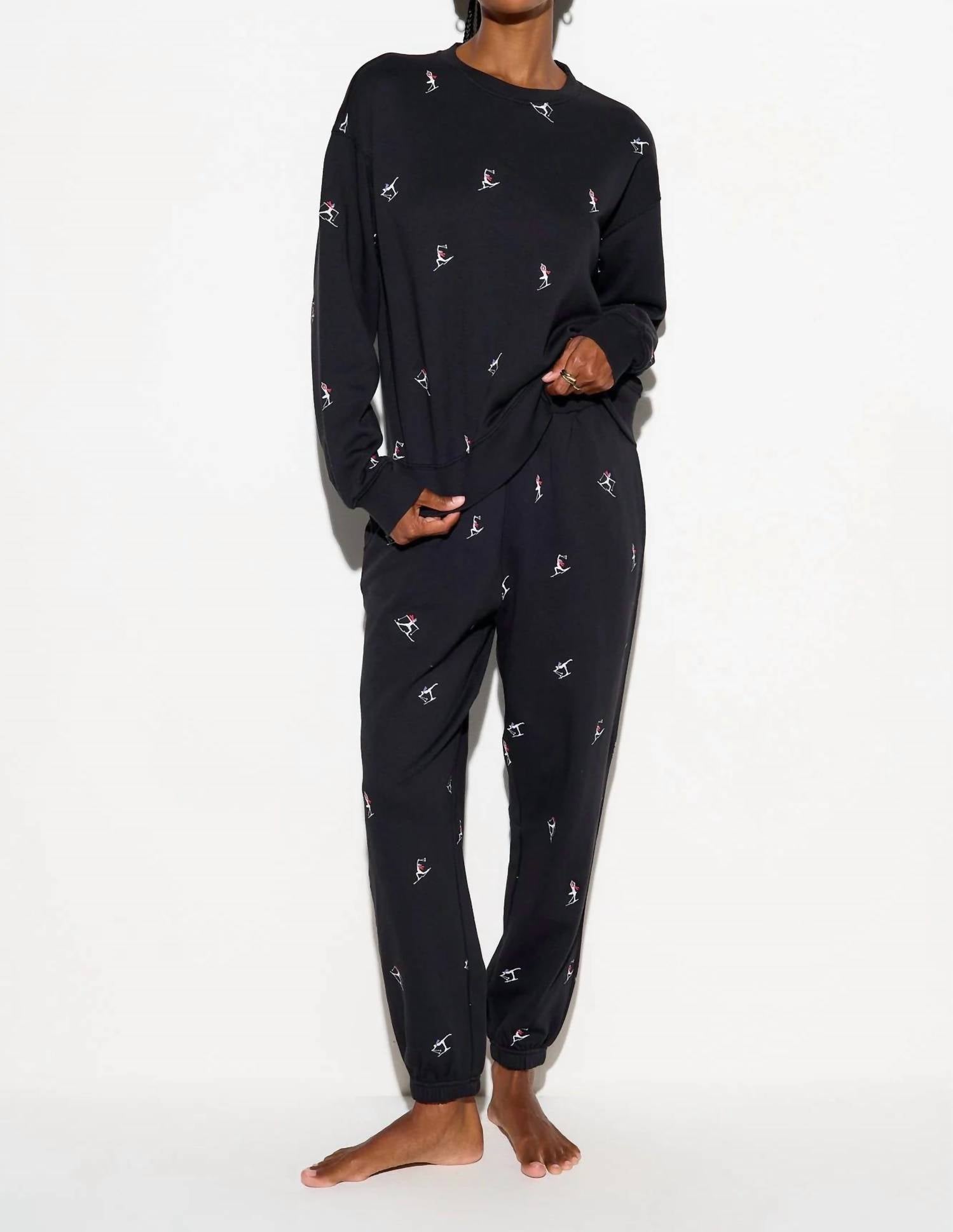 SPIRITUAL GANGSTER Namaski Hudson Sweatpant in black - women's pants - view 5