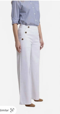 SOUTHERN TIDE Thalia Sailor Pant in classic white - women's pants - detail view