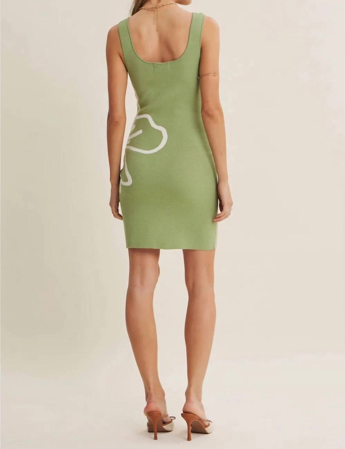 In February - Floral Knit Bodycon Dress