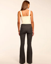 Ramy Brook Helena High-Rise Flare Jean in grey wash - women's jeans - alternate view