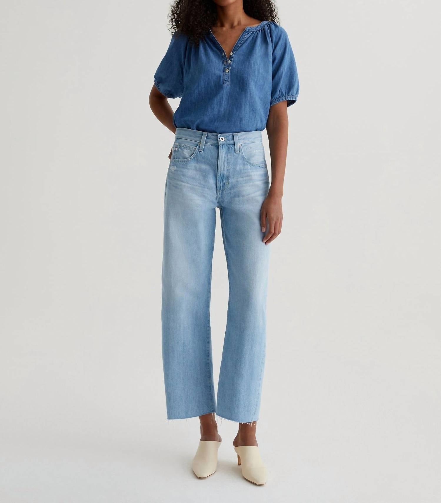 Ag Jeans - Hattie High-rise Barrel Crop Jeans