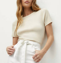 Veronica Beard - Ribbed Short Sleeve Tee