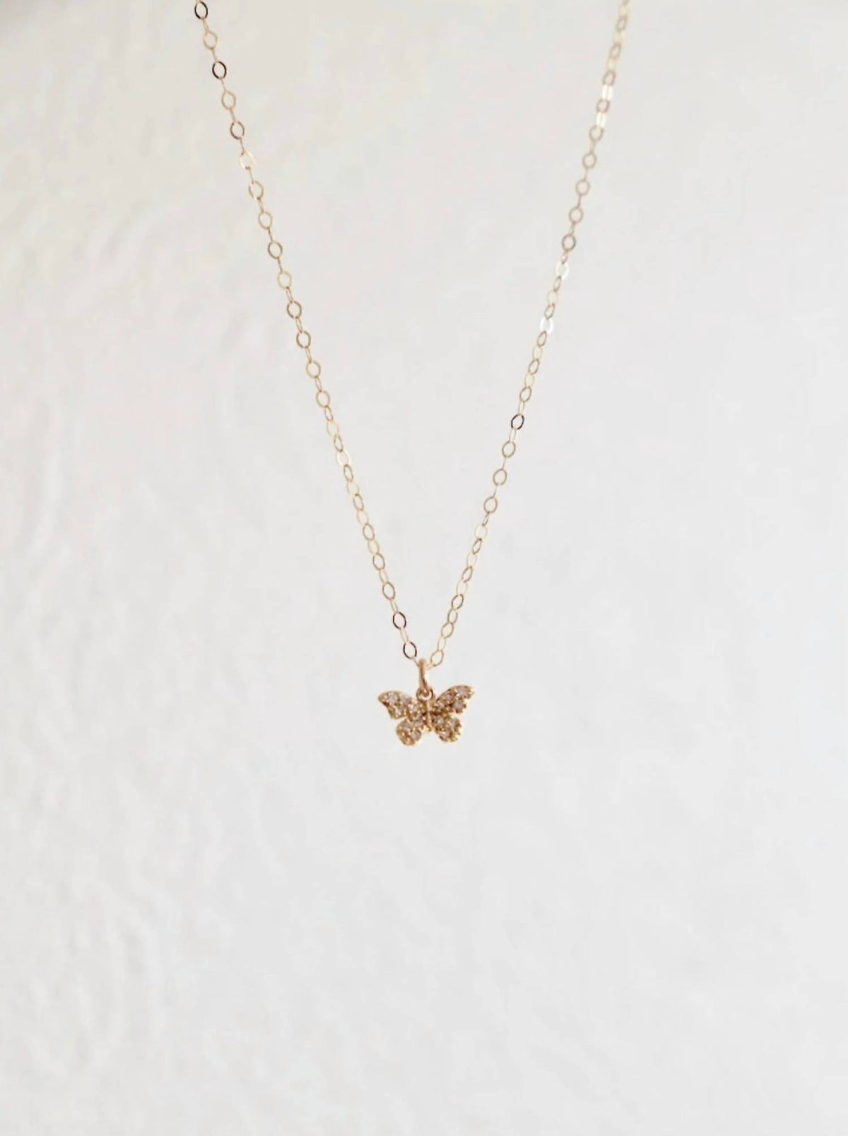 Katie Waltman - Miniature CZ Butterfly Necklace